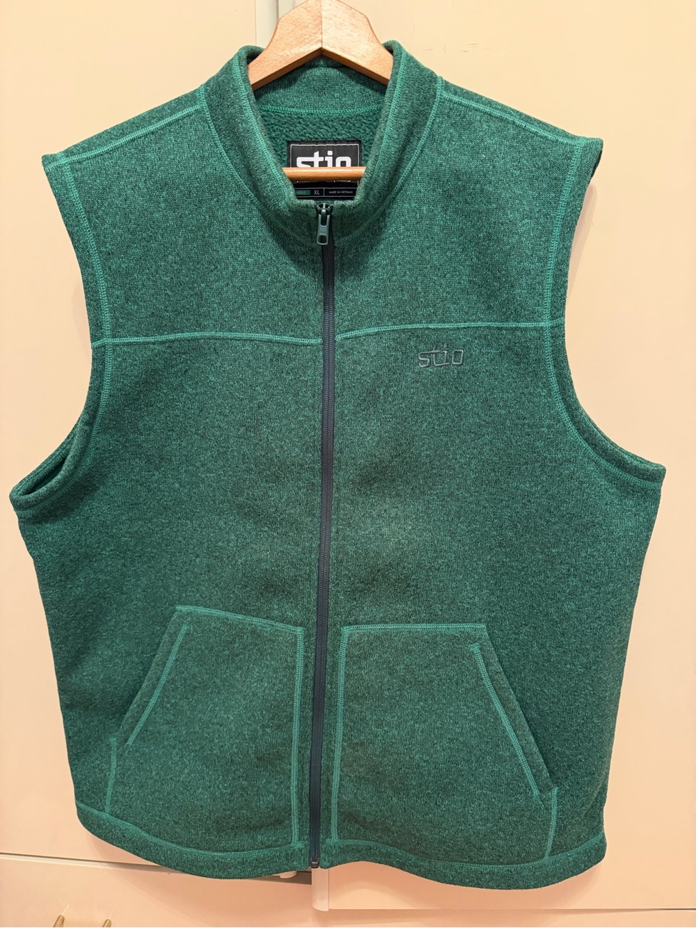 Stio Forest Green Wool-Blend men’s Vest size XL with Front Pockets Gorp core